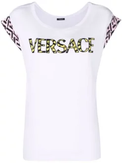( Nouvelle Collection ) Versace T-shirt à Logo Imprimé Femme