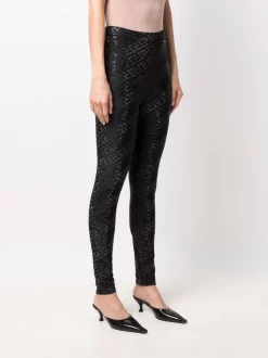 ( Nouvelle Collection ) Versace 1B000 BLACK Legging La Greca à Ornements En Cristal Femme 7 ( Nouvelle Collection ) Versace 1B000 BLACK Legging La Greca à Ornements En Cristal Femme -Pas Cher Versace Boutique 17321843 37725741 600