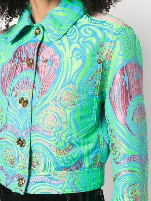 ( Nouvelle Collection ) Versace 6X090 MULTICOLOR Veste Medusa Music Crop Femme 5 ( Nouvelle Collection ) Versace 6X090 MULTICOLOR Veste Medusa Music Crop Femme – Image 5