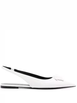 Versace Mules En Cuir Medusa à Bride Arrière 1W040 BIANCO OTTICO