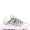 ( Nouvelle Collection ) Versace 6W490 BIANCO+CANDY+GRIGIO CHIARO Baskets Trigreca Femme