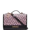 ( Nouvelle Collection ) Versace 5P29V CANDY + BLACK + ORCHID - VERSACE GOLD Sac Porté épaule La Greca Signature Femme