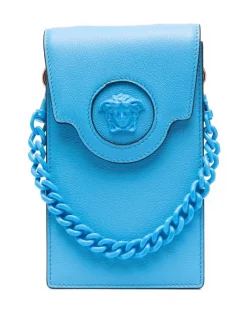 ( Nouvelle Collection ) Versace 1U38V BLUE + BLUE + ORO VERSACE Mini Sac La Medusa Femme -Pas Cher Versace Boutique 17322786 36890772 600
