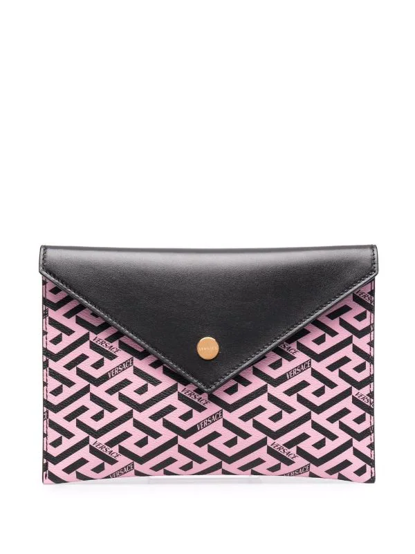 ( Nouvelle Collection ) Versace 6P38V BABY PINK PINEAPPLE VERSACEGOLD Portefeuille à Imprimé La Greca Femme 1 ( Nouvelle Collection ) Versace 6P38V BABY PINK PINEAPPLE VERSACEGOLD Portefeuille à Imprimé La Greca Femme