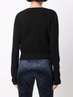 ( Nouvelle Collection ) Versace 1B000 BLACK Cardigan à Col V Femme -Pas Cher Versace Boutique 17322793 36388720 600