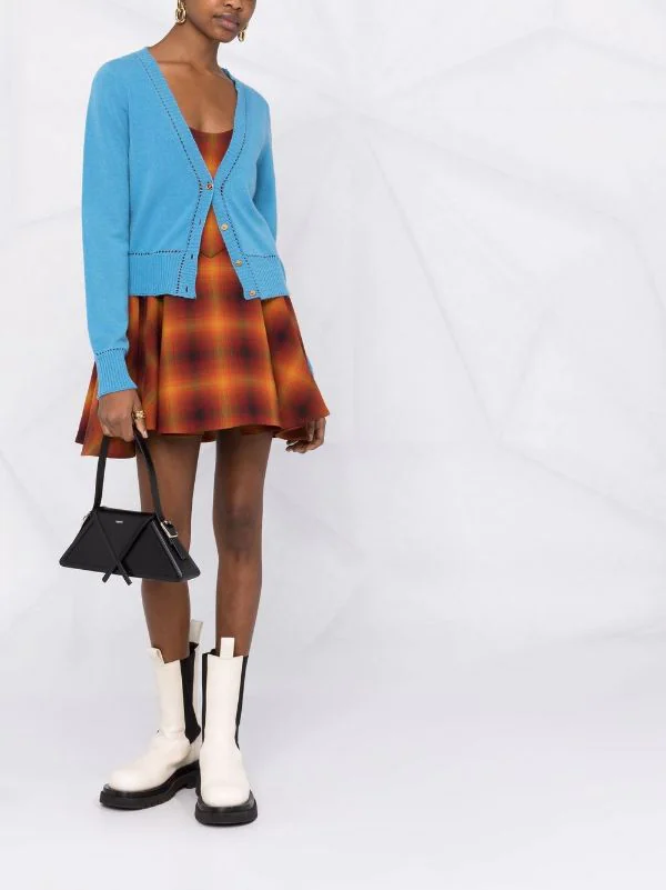 ( Nouvelle Collection ) Versace 1V440 SKY Cardigan Boutonné à Col V Femme 2 ( Nouvelle Collection ) Versace 1V440 SKY Cardigan Boutonné à Col V Femme – Image 2