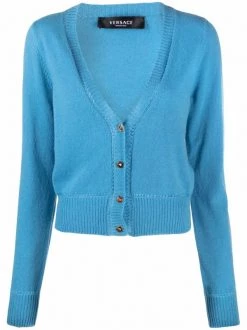 ( Nouvelle Collection ) Versace 1V440 SKY Cardigan Boutonné à Col V Femme