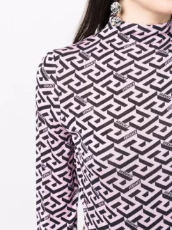 ( Nouvelle Collection ) Versace Haut En Soie La Greca à Manches Longues Femme -Pas Cher Versace Boutique 17322795 37170426 600