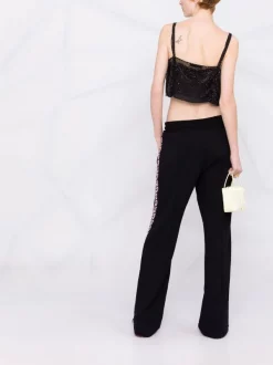 ( Nouvelle Collection ) Versace 1B000 BLACK Pantalon De Jogging à Bandes Greca Femme -Pas Cher Versace Boutique 17322797 36743054 600