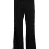 ( Nouvelle Collection ) Versace 1B000 BLACK Pantalon De Jogging à Bandes Greca Femme