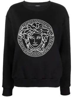 ( Nouvelle Collection ) Versace Sweat à Imprimé Medusa Head 1B000 BLACK
