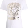 ( Nouvelle Collection ) Versace T-shirt à Logo Medusa Head Femme
