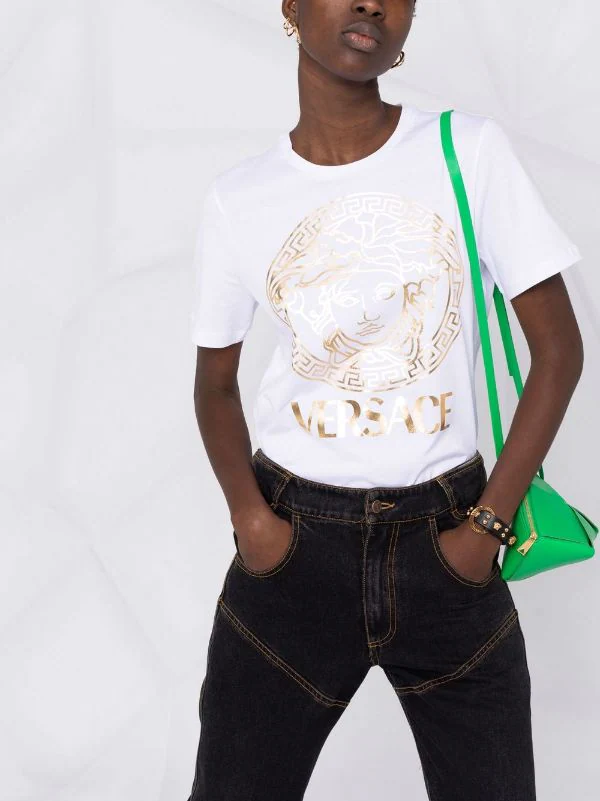 ( Nouvelle Collection ) Versace T-shirt à Logo Medusa Head Femme 5 ( Nouvelle Collection ) Versace T-shirt à Logo Medusa Head Femme – Image 5