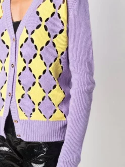 ( Nouvelle Collection ) Versace Cardigan Bicolore En Cachemire Femme -Pas Cher Versace Boutique 17322803 36784566 600