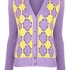 ( Nouvelle Collection ) Versace Cardigan Bicolore En Cachemire Femme