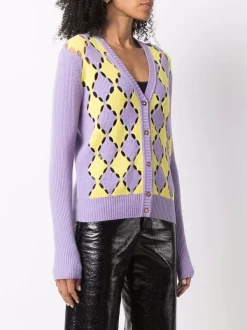 ( Nouvelle Collection ) Versace Cardigan Bicolore En Cachemire Femme -Pas Cher Versace Boutique 17322803 36785998 600