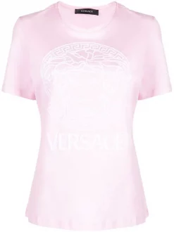 ( Nouvelle Collection ) Versace T-shirt à Logo Medusa Head 2P620 CANDY+OPTIC+WHITE