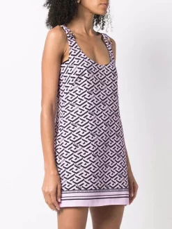 ( Nouvelle Collection ) Versace Robe Courte à Logo All-over Femme -Pas Cher Versace Boutique 17322806 36783708 600