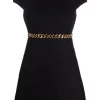 ( Nouvelle Collection ) Versace 1B000 BLACK Robe Courte à Design Tissé Femme