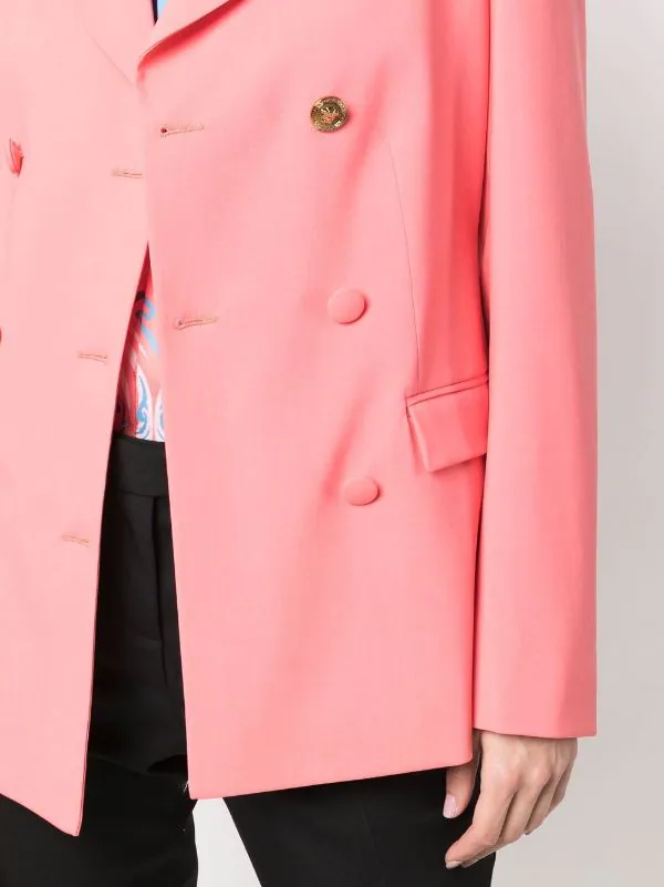 ( Nouvelle Collection ) Versace 1R380 CORAL Blazer Medusa à Boutonnière Croisée Femme 5 ( Nouvelle Collection ) Versace 1R380 CORAL Blazer Medusa à Boutonnière Croisée Femme – Image 5