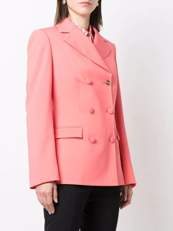( Nouvelle Collection ) Versace 1R380 CORAL Blazer Medusa à Boutonnière Croisée Femme 3 ( Nouvelle Collection ) Versace 1R380 CORAL Blazer Medusa à Boutonnière Croisée Femme – Image 3
