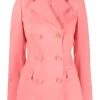 ( Nouvelle Collection ) Versace 1R380 CORAL Blazer Medusa à Boutonnière Croisée Femme