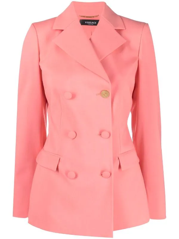 ( Nouvelle Collection ) Versace 1R380 CORAL Blazer Medusa à Boutonnière Croisée Femme 1 ( Nouvelle Collection ) Versace 1R380 CORAL Blazer Medusa à Boutonnière Croisée Femme