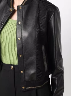 ( Nouvelle Collection ) Versace Veste Bomber Greca à Empiècements Contrastants Femme -Pas Cher Versace Boutique 17322816 37217085 600