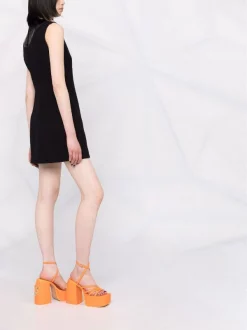 ( Nouvelle Collection ) Versace Robe Courte à Design Sans Manches 1B000 BLACK -Pas Cher Versace Boutique 17322822 38214863 600