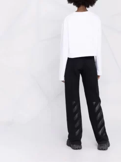 ( Nouvelle Collection ) Versace 1W000 OPTICAL WHITE Sweat Crop à Imprimé Baroque Femme -Pas Cher Versace Boutique 17322824 37889670 600