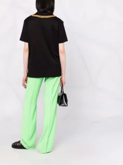 ( Nouvelle Collection ) Versace T-shirt à Logo Medusa Brodé 2B070 BLACK+MULTICOLOR -Pas Cher Versace Boutique 17322826 38212881 600