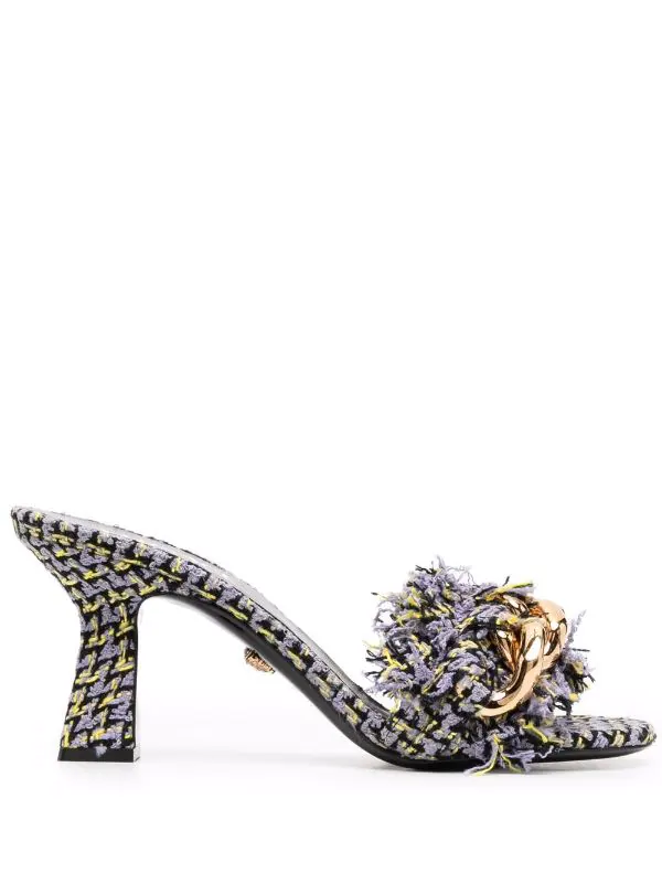 ( Nouvelle Collection ) Versace Mules Medusa à Détail De Chaîne Femme 1 ( Nouvelle Collection ) Versace Mules Medusa à Détail De Chaîne Femme