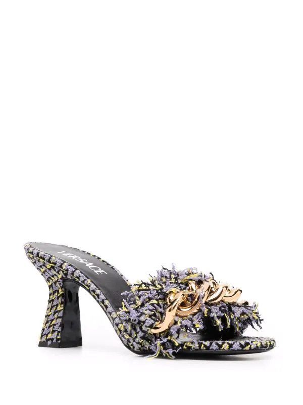 ( Nouvelle Collection ) Versace Mules Medusa à Détail De Chaîne Femme 2 ( Nouvelle Collection ) Versace Mules Medusa à Détail De Chaîne Femme – Image 2