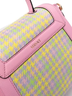 ( Nouvelle Collection ) Versace 6Y11V PINEAPPLE + MULTICOLOR + BABY PINK - VERSACE GOLD Sac à Main La Medusa En Cuir Femme -Pas Cher Versace Boutique 17323245 37215653 600