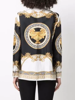 Versace Chemise La Coupe Des Dieux Imprimée 5W170 WHITE/GOLD/BLACK -Pas Cher Versace Boutique 17323260 37440847 600