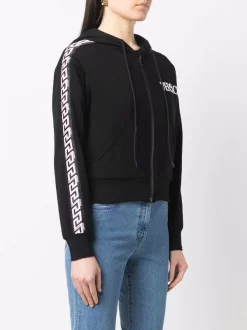 ( Nouvelle Collection ) Versace Hoodie à Imprimé Greca 1B000 BLACK -Pas Cher Versace Boutique 17323262 37025714 600