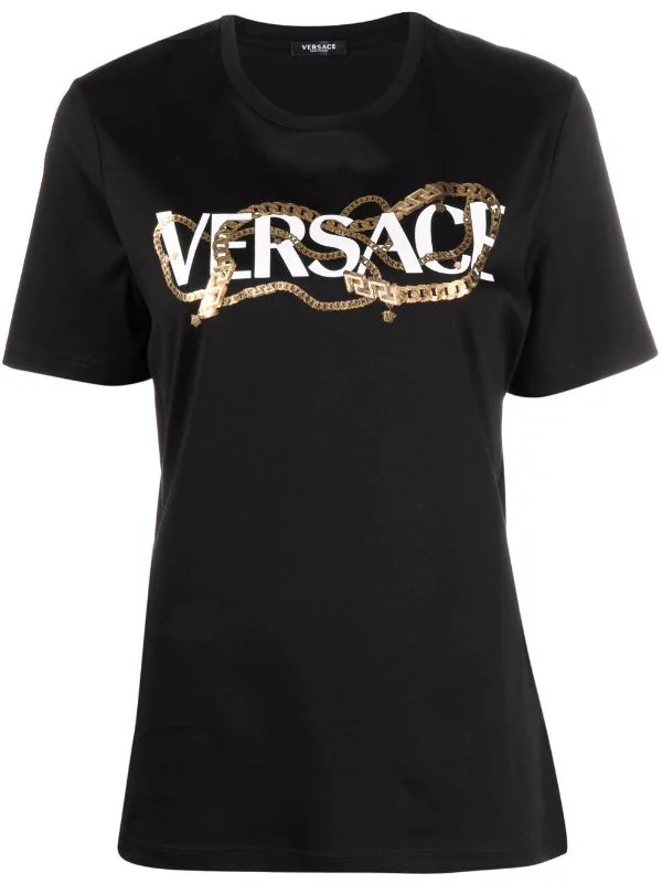 ( Nouvelle Collection ) Versace T-shirt à Logo Imprimé 2B070 BLACK + MULTICOLOR 1 ( Nouvelle Collection ) Versace T-shirt à Logo Imprimé 2B070 BLACK + MULTICOLOR