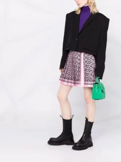 ( Nouvelle Collection ) Versace Minijupe Plissée à Imprimé La Greca Femme -Pas Cher Versace Boutique 17323269 36415580 600