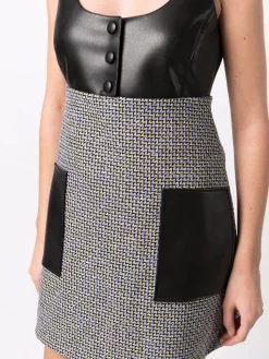 ( Nouvelle Collection ) Versace Robe Sans Manches En Tweed 6L110 BLACK -Pas Cher Versace Boutique 17323270 37216406 600