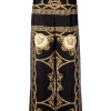 ( Nouvelle Collection ) Versace Pantalon Ample En Soie à Imprimé La Coupe Des Dieux 5B090 BLACK+GOLD