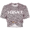 ( Nouvelle Collection ) Versace T-shirt Crop à Logo Imprimé Femme