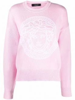 ( Nouvelle Collection ) Versace 1PB90 PINK Pull à Motif Medusa Head Femme