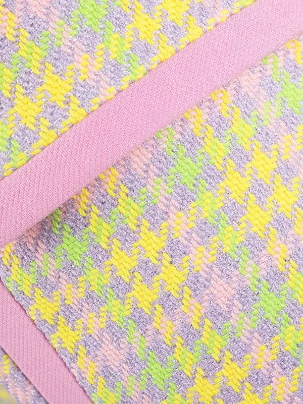 ( Nouvelle Collection ) Versace 6Y060 YELLOW + MULTICOLOR Manteau Medusa à Motif Pied-de-poule Femme 8 ( Nouvelle Collection ) Versace 6Y060 YELLOW + MULTICOLOR Manteau Medusa à Motif Pied-de-poule Femme – Image 8