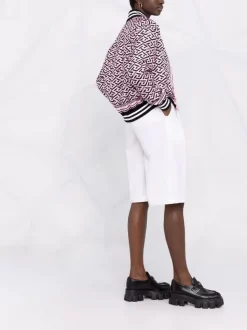 ( Nouvelle Collection ) Versace Veste Bomber La Greca En Soie 5P210 CANDY + BLACK -Pas Cher Versace Boutique 17323287 37893152 600