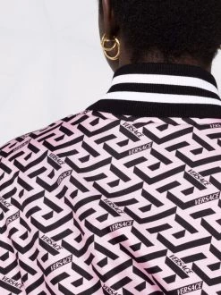 ( Nouvelle Collection ) Versace Veste Bomber La Greca En Soie 5P210 CANDY + BLACK -Pas Cher Versace Boutique 17323287 37893154 600