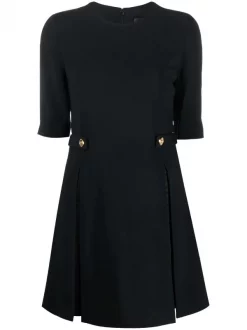 ( Nouvelle Collection ) Versace Robe Courte Plissée Femme