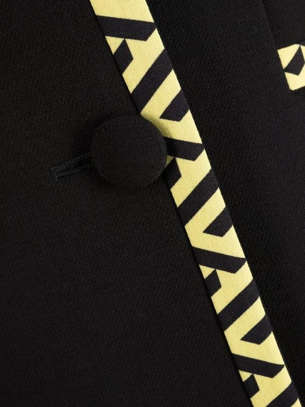( Nouvelle Collection ) Versace Manteau La Greca à Boutonnière Croisée 2B850 BLACK+PINEAPPLE 7 ( Nouvelle Collection ) Versace Manteau La Greca à Boutonnière Croisée 2B850 BLACK+PINEAPPLE – Image 7