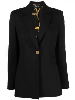 ( Nouvelle Collection ) Versace Blazer à Plaque Medusa 1B000 BLACK