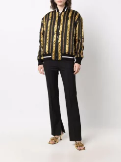 ( Nouvelle Collection ) Versace Veste Bomber Brodée De Sequins 5B000 BALCK+GOLD -Pas Cher Versace Boutique 17323292 38094896 600