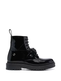 ( Nouvelle Collection ) Versace Bottines à Plaque Medusa 1B00B NERO RUTENIO ULTRA BLACK -Pas Cher Versace Boutique 17323297 37384262 600